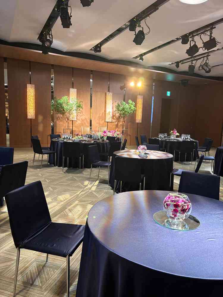 実際に装飾された会場