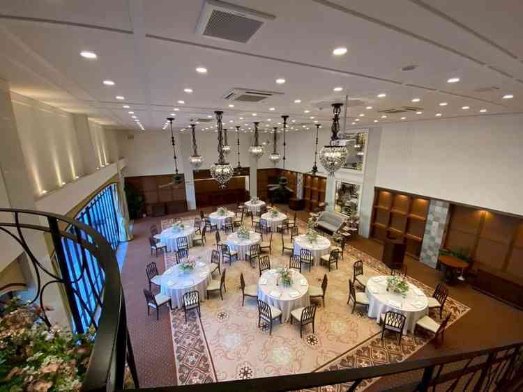 上から見た披露宴会場