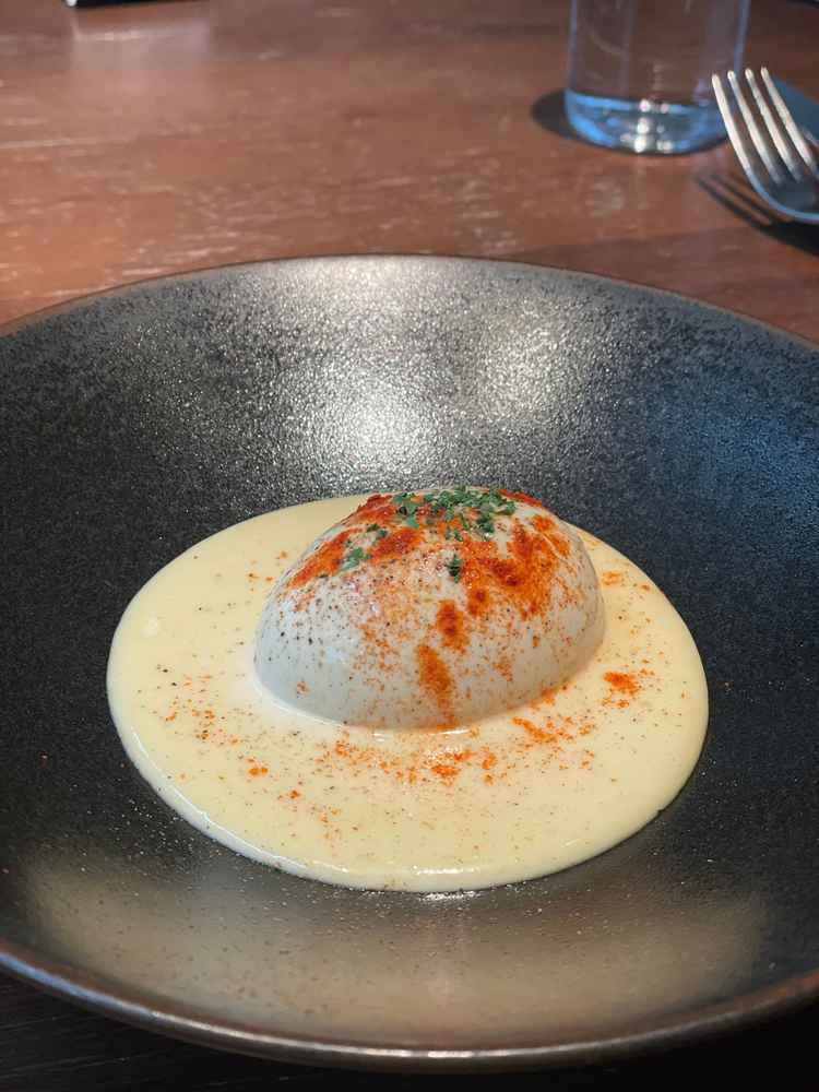 試食にてフレンチ料理として提供された卵料理。