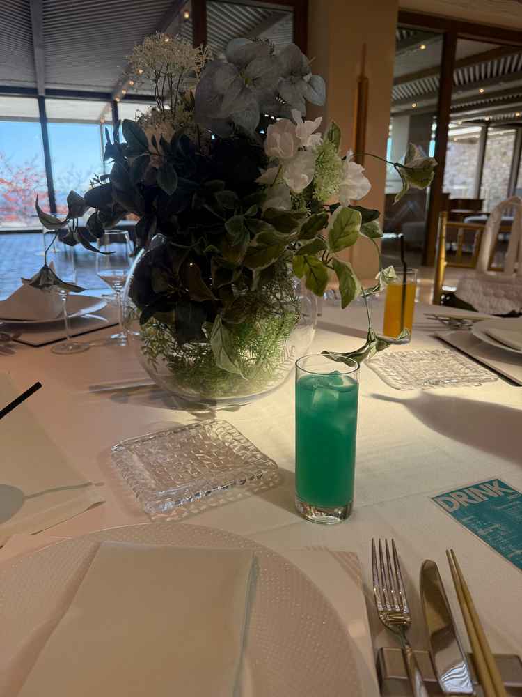 テーブル装飾、カクテル