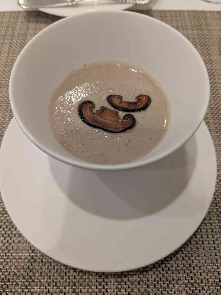 試食のきのこのポタージュ