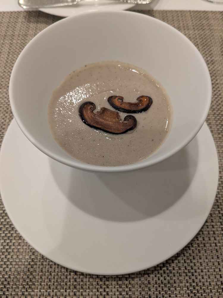 試食のきのこのポタージュ