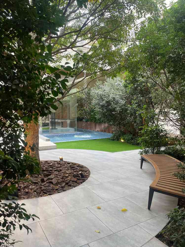 待合室と挙式場にも繋がるガーデン。