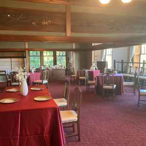 迎賓館の披露宴会場。