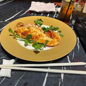 試食でいただいたオマール海老。かなり美味しかったです。