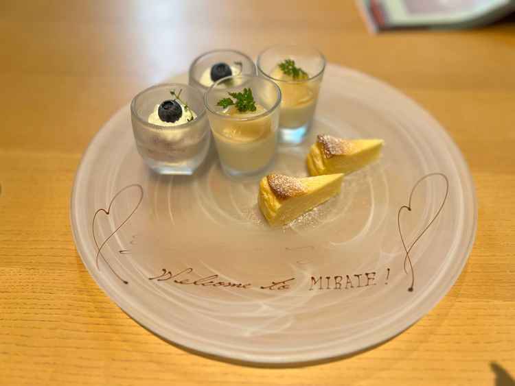 スイーツのプレート