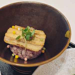 穴子のお茶漬けです！めちゃくちゃ美味しかった！！コースの締めで出したいな〜！！