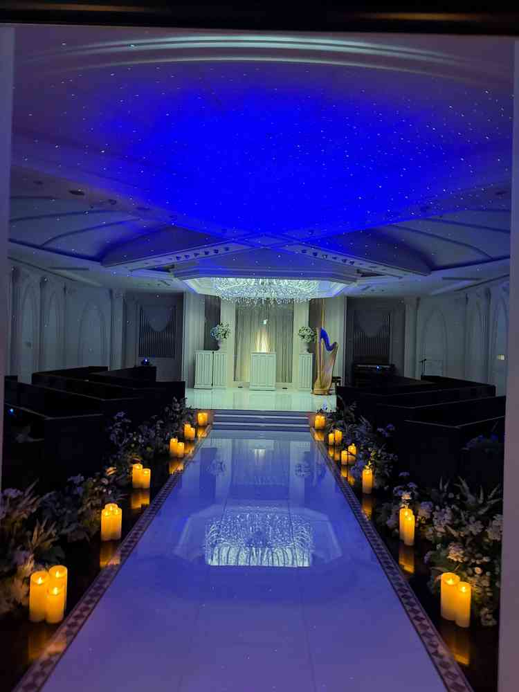 ライトアップ後(オプション)の挙式会場