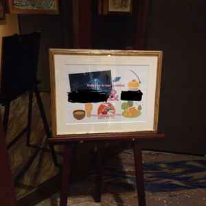 来館時に書いたプロフィールから、試食会場の前に即興のウェルカムボードを作ってくれていて感動しました。