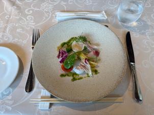 ハーフコースの試食を体験でき、お魚やホタテはもちろん、お野菜もとても美味しかったです！
