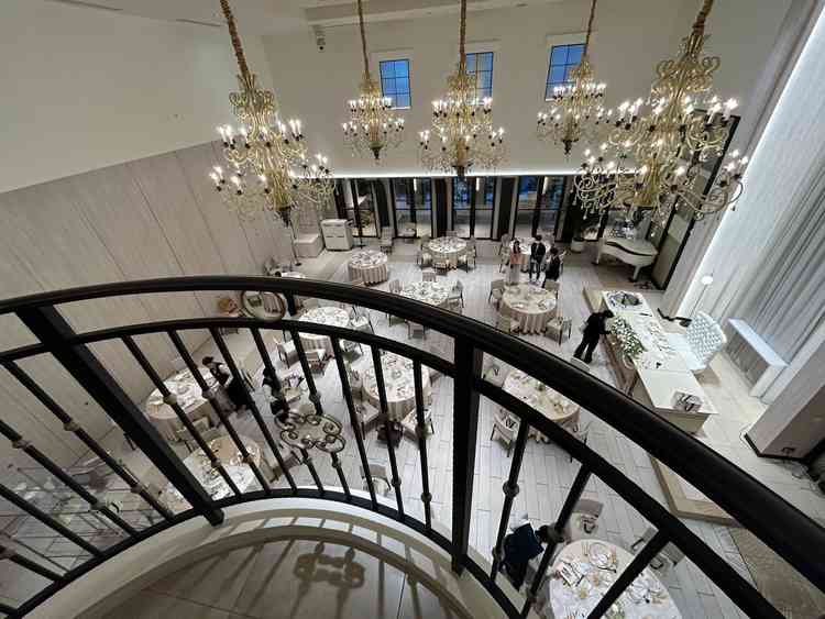 披露宴会場の上から見た景色