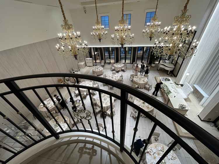 披露宴会場の上から見た景色