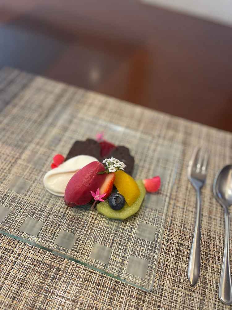 試食でお肉のプレート以外にデザートも頂いた