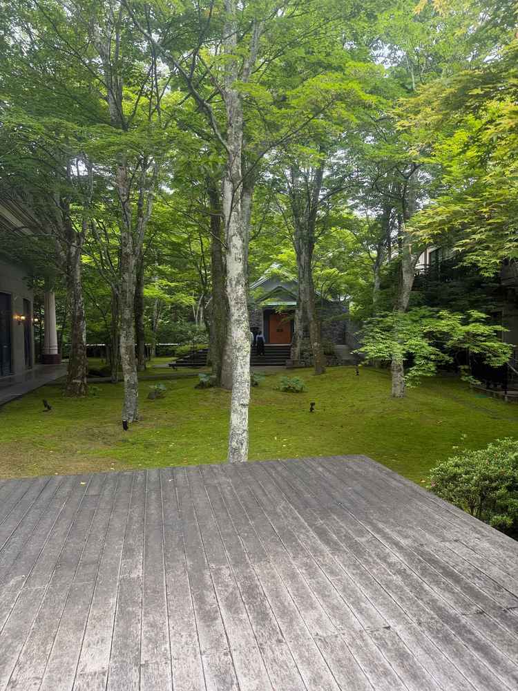 挙式後にアフターセレモニーをするガーデン。晴れている日の木漏れ日が綺麗な写真も見せていただきました。