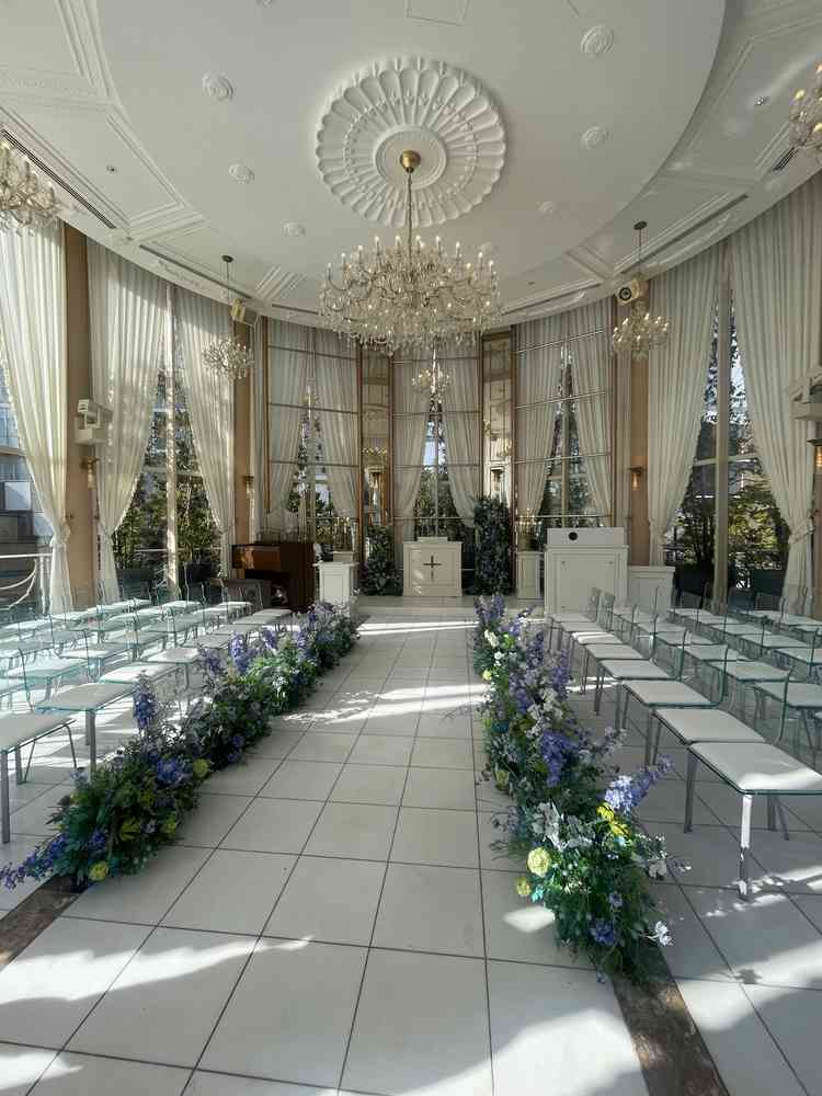 水のチャペルで噴水が良い