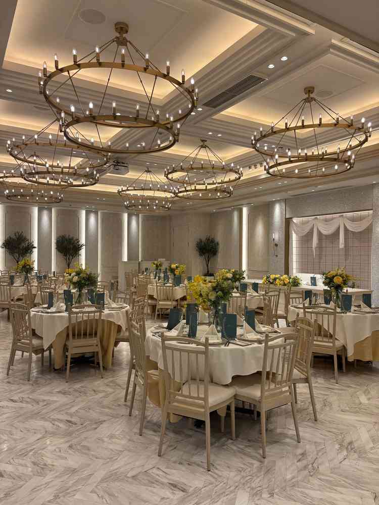 一番大きい会場。外には階段付きガーデンもあり、いろんな演出が出来そうだなと思いました!