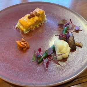 試食のメイン料理。当日の1番人気のコースにもこよ料理が組み込まれているとこのこと。