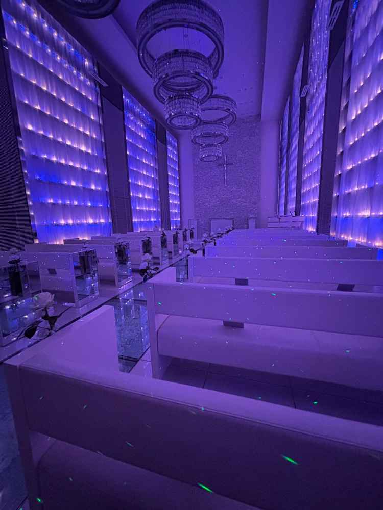 チャペルの様子(星空演出)