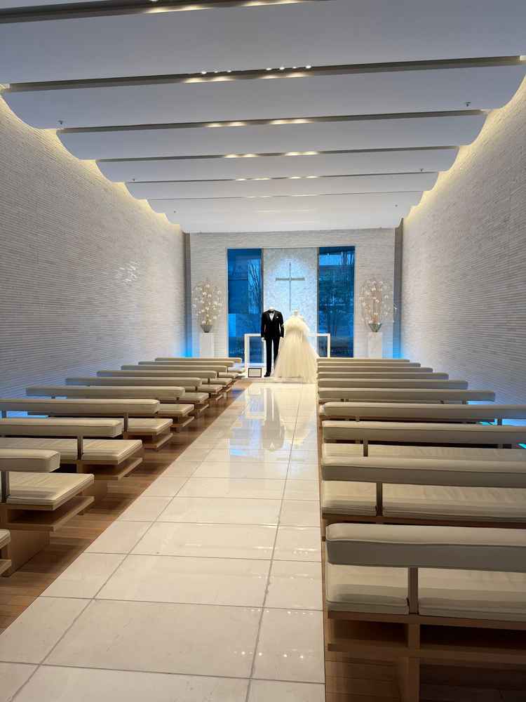 一階にあるチャペル。コンパクトですが、座席の座り心地がよかったです。