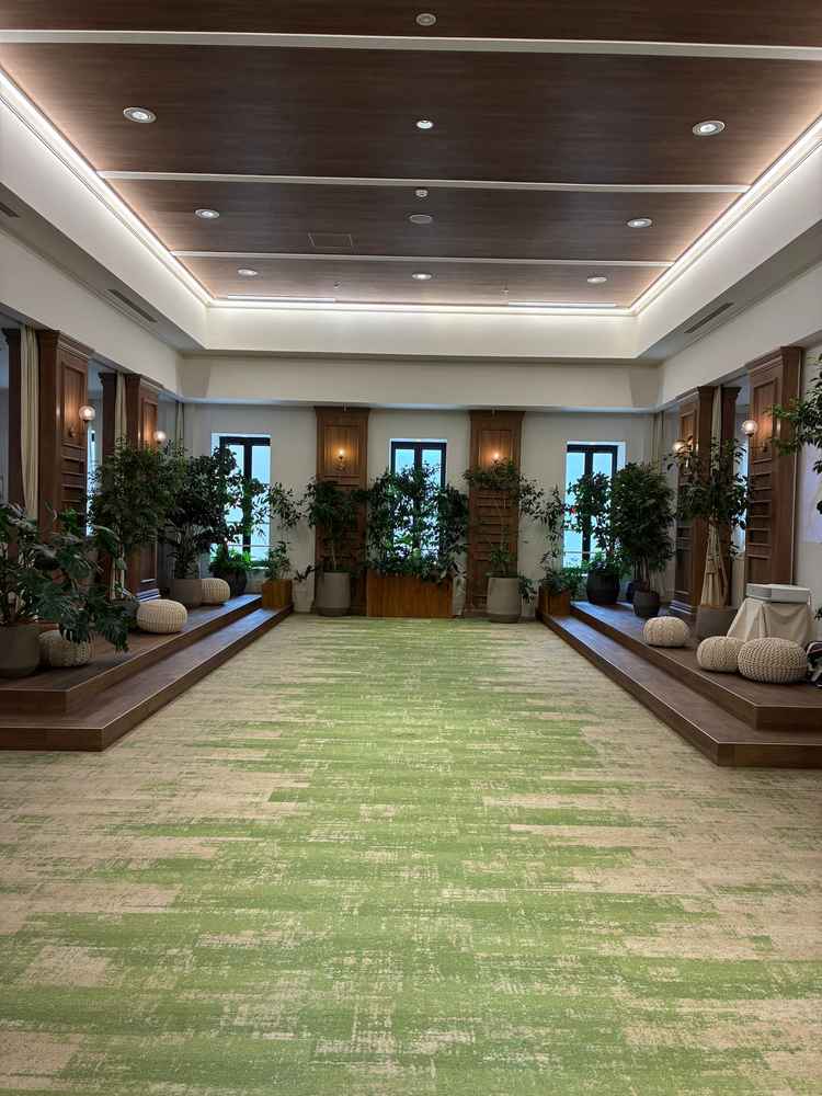 木目とグリーンを基調とした落ち着いた空間で、ナチュラルで居心地の良い雰囲気でした。