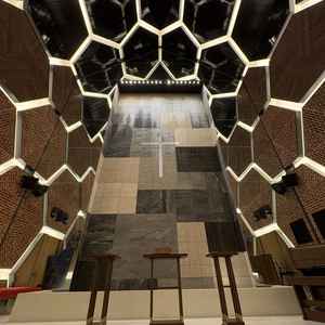 水が流れていて幻想できでした。光の演出持って良かったです。近未来でスタイリッシュな新しい雰囲です。