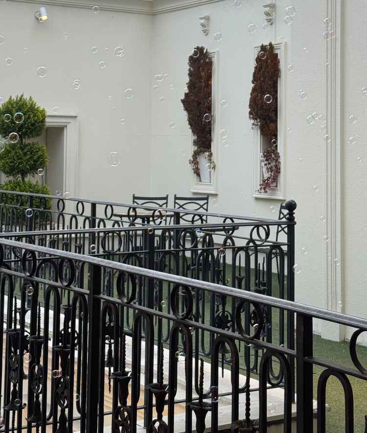 シャボン玉の演出。可愛らしい仕掛けだった。