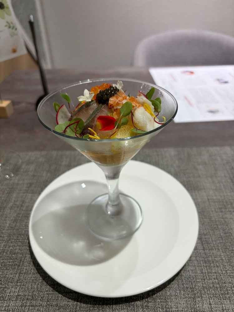 フェアで出された前菜です。さっぱりしていておいしかったです。