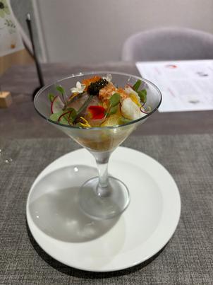 フェアで出された前菜です。さっぱりしていておいしかったです。