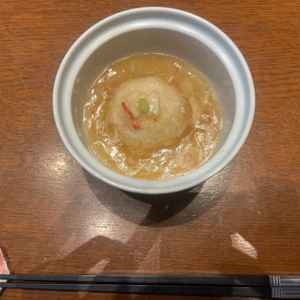 試食のあんかけもち米蒸し