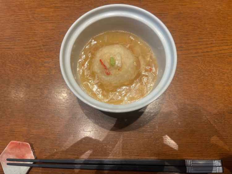 試食のあんかけもち米蒸し