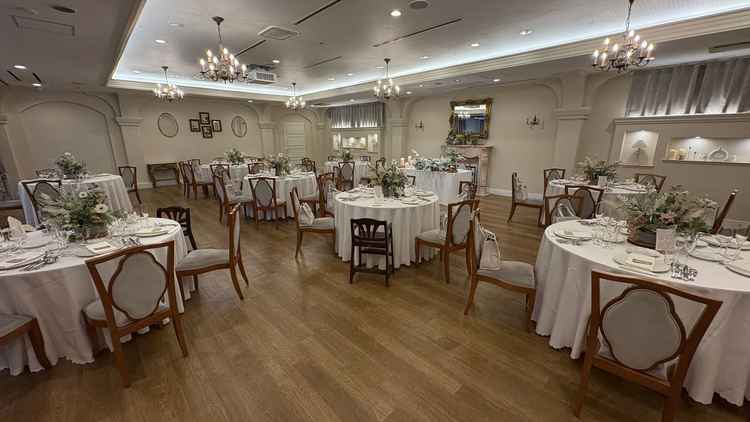 ガーデンに直結している披露宴会場。