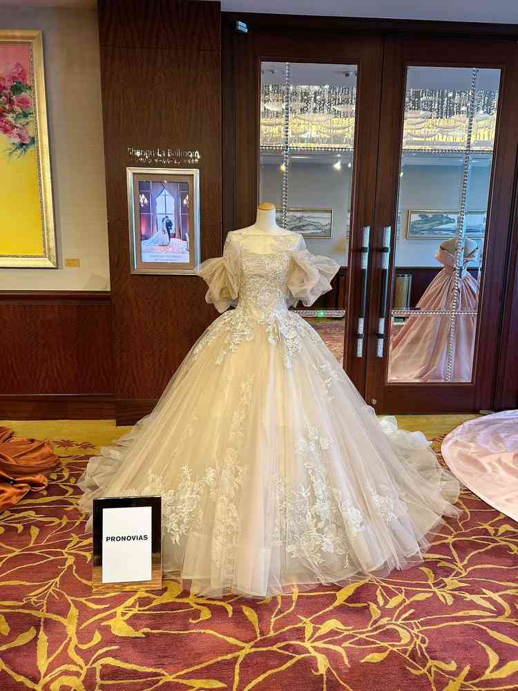 ドレスの展示(いくつかブランドがあり、わかりやすかった)