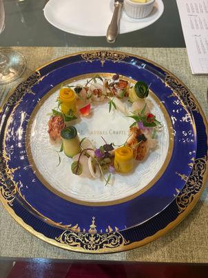 お料理の写真です。シェフが素敵な方でした。