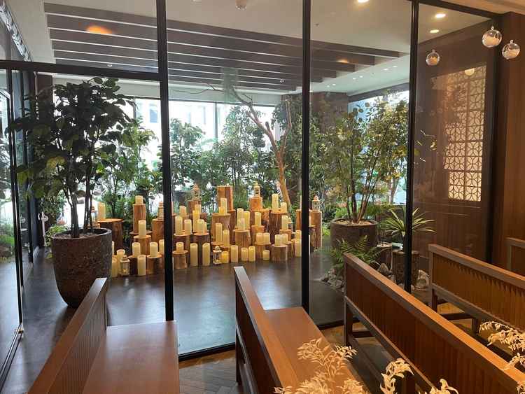 チャペルの横のスペースは防音のスペースとなっており、小さな子どもがいても安心！