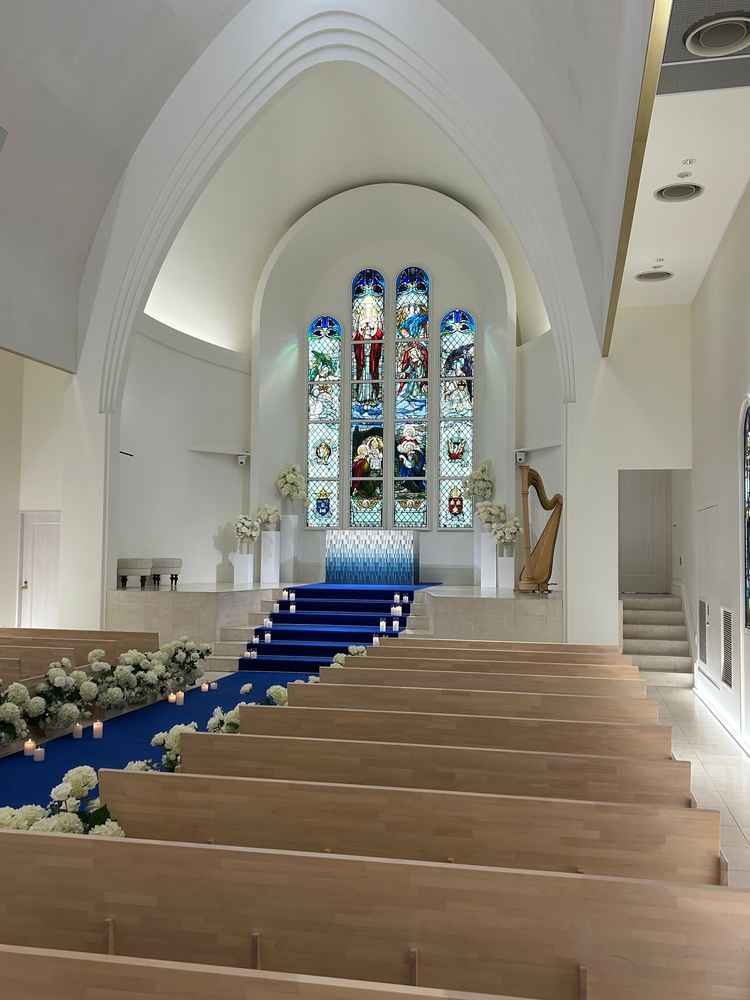 チャペル中列からの見え方。60名くらい。