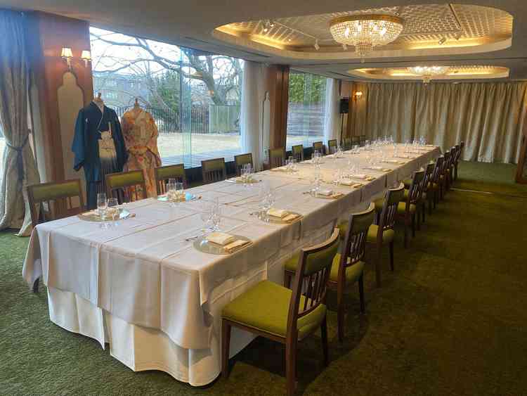 ロケーションも楽しめる披露宴会場でした。