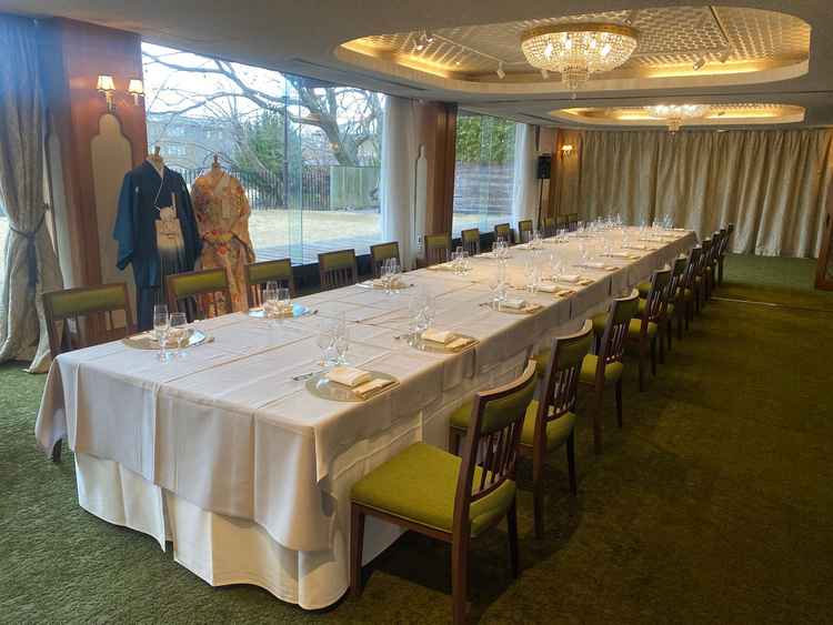 ロケーションも楽しめる披露宴会場でした。