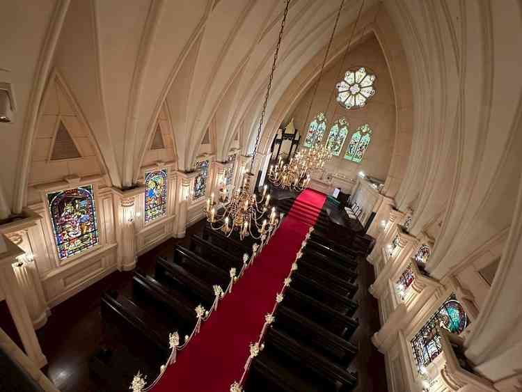 チャペルを上から見ることができ、そこからの景色がとても素敵でした