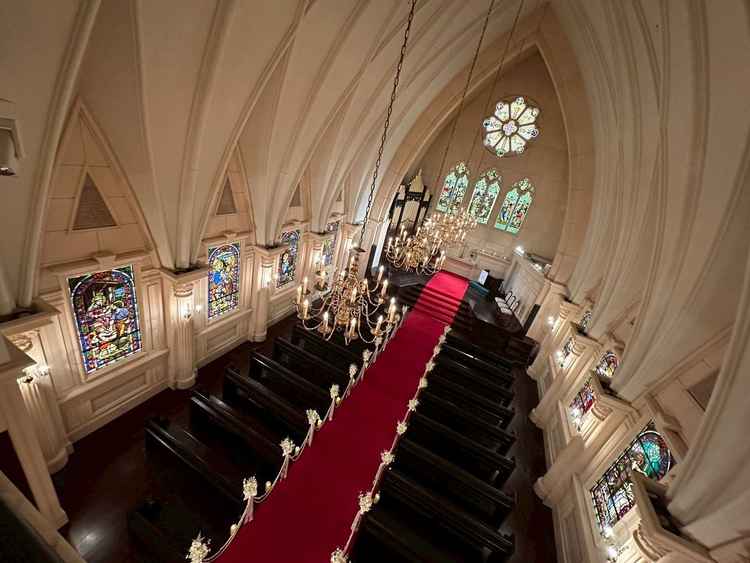 チャペルを上から見ることができ、そこからの景色がとても素敵でした