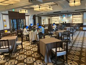 2階の披露宴会場。とても広くてテラスがありました。トイレもおしゃれで綺麗でした。