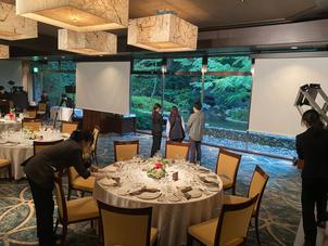 庭園の見える会場