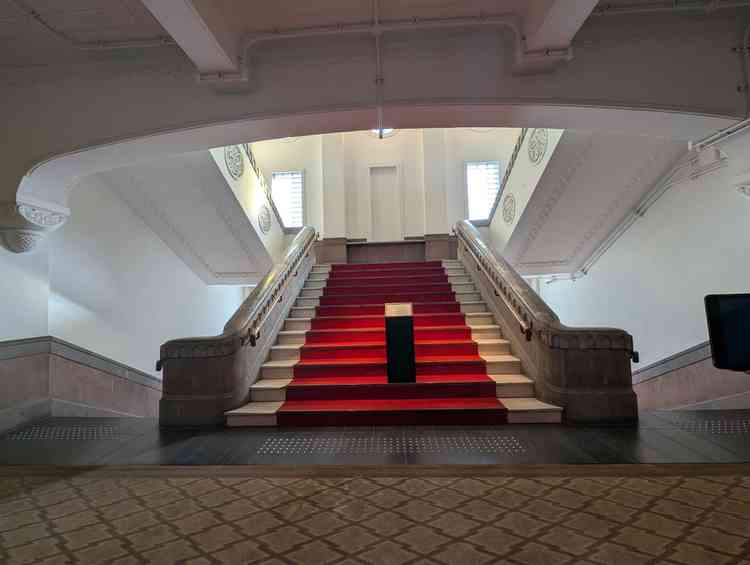 撮影スポットとなっている階段