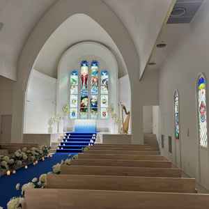 こちらのウリでもある独立式のチャペル。120人収容できるキャパシティが魅力的。