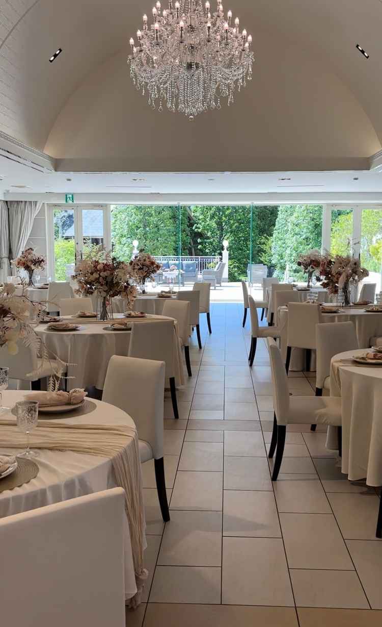 披露宴会場とガーデンが好みだった。実際にここで料理も作って提供というのは素敵だなと思った。