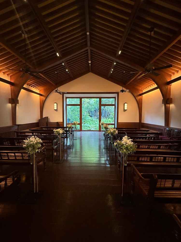 チャペル。改装工事中であったが、特別に中を見せてもらえた。