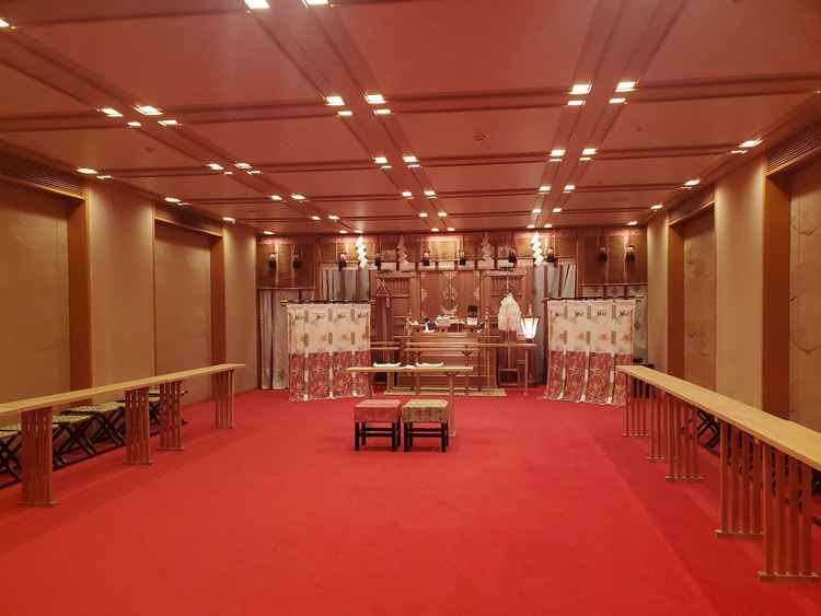 和装神前式会場もご立派