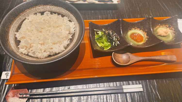 試食の鯛めし。とても美味しかったです。