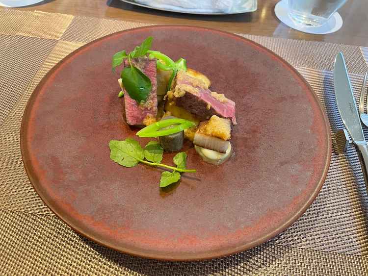 ハーフコースの肉料理は、柔らかくてとても美味しかった