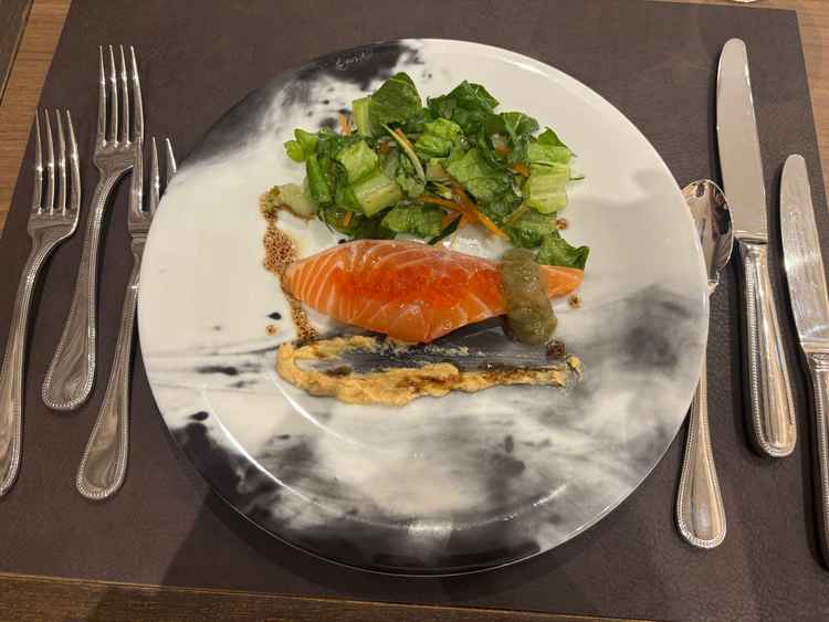 試食でいただいた前菜。見た目も美しくとても美味しかった。