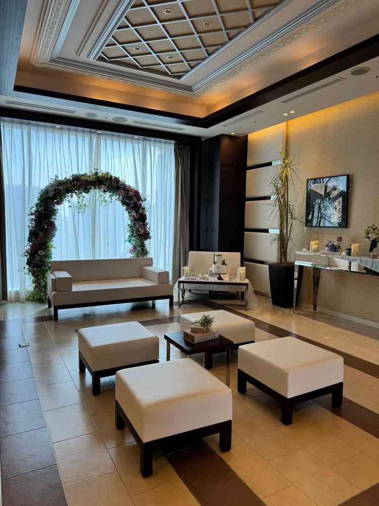 披露宴会場前のウェルカムスペース